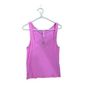 Skims Size 4X Soft Lounge Bubblegum Pink Ribbed Tank Top NWT